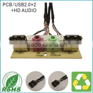 PCB Cable Dual USB2.0+HD AUDIO Computer Front Case Panel Cable thumbnail-1