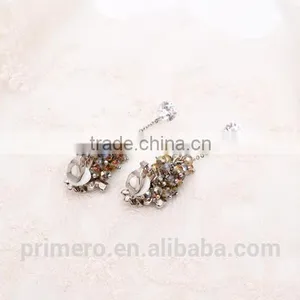 High Quality Brand Designs Clover Crystal Beads Tassel Earrings thumbnail-5