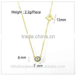 2017 Latest 925 Sterling Silver Jewelry Necklace With Gold Plating thumbnail-6