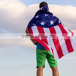 High Quality Printed Type Custom Polyester Sport Game Flag Cape thumbnail-1