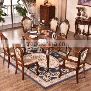Indoor Furniture Europe Style Dining Set Wooden Dining Table Set thumbnail-6