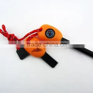 Outdoor Survival Flint Whistle Compass Sa Ruler thumbnail-5