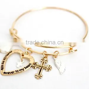 >>NEW SW16606 Promotion Charm Bracelet Heart Cross Bracelet/ thumbnail-3