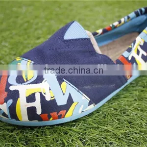 The Letter Printing Leisure Canvas Stock Shoes thumbnail-1