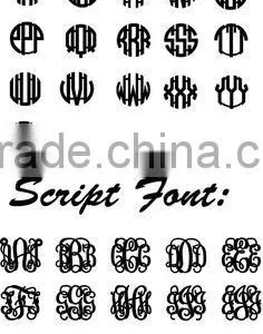 Monogram Sticker Decal LOTS of Options to by MonogramIt Darling thumbnail-2