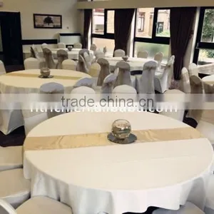 100% Polyester White Tablecloth for Various Occations, White Visa Tablecloth thumbnail-2