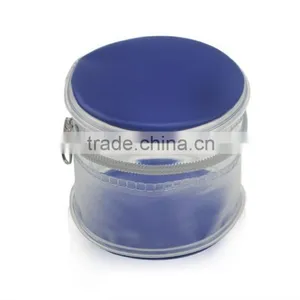 Stand up PVC Cosmetic Bag Zipper Top Cylinder Shape Bag thumbnail-5