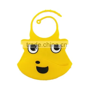 Adjustable Waterproof Cute Silicone Baby Bib Pocket Bib thumbnail-2
