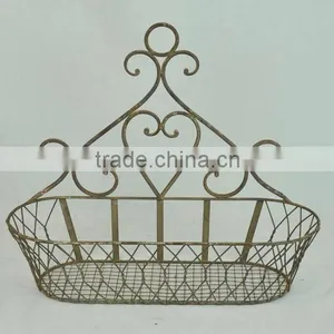 Fuzhou Arts Antique Metal Wall Basket thumbnail-1