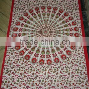 Peocock Printed Mandala Tapestry thumbnail-6