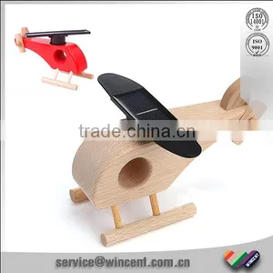 Promotional Wooden Solar Energy Powered Toy Helicopter thumbnail-1