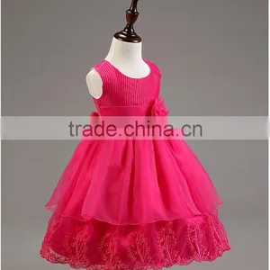 New Design Wholesale Big Bowknot Vintage Style Boutique Girls Princess Party Dresses 2015 TR-WS27 thumbnail-4