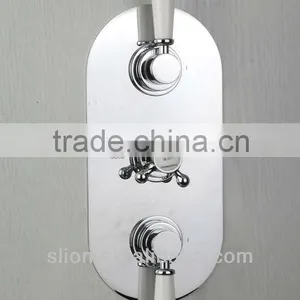 Concealed Traditional Shower Mixer Triple Handle thumbnail-1