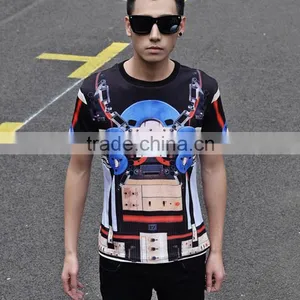 Wholesale Custom Printed 3dt-shirt or Dry Fit Plain T-shirts and All Over Sublimation Printing T-shirt Made in China thumbnail-3