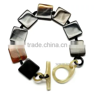 Buffalo Horn Jewelry , Buffalo Horn Bracelet SHB-281 , 100% Natural Buffalo Horn thumbnail-1