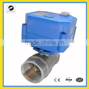 Two Way Manual+motorized Ball Valve Brass/SS304 BSP/NPT 9-24vAC/DC Solenoid Water Valve thumbnail-1