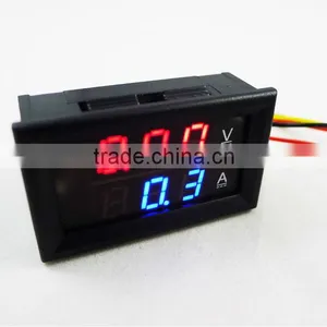 DC100V 100A Red + Blue Voltmeter Ammeter Meter thumbnail-1