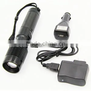 POPPAS 6618 XML T6 Multi Function 5Modes Power Bank LED Torch With Usb Charger thumbnail-5