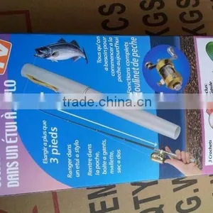 Black Portable Pocket Fish Pen Aluminum Alloy Fishing Rod thumbnail-2