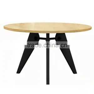 Round Wooden Coffee Table, Dining Room Solid Wood Table thumbnail-2