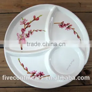 2015 New Decal Ceramic Round Divided Dinner Plate thumbnail-1