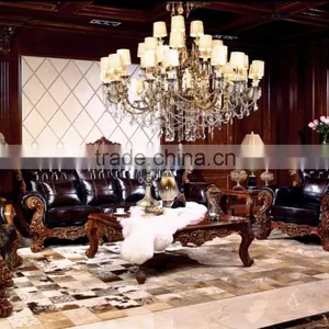 2016 Yumian Manufacturer, Factory Elegant&Noble Style Antique Living Room Furniture Sofa Sofas Set Tea Table thumbnail-1
