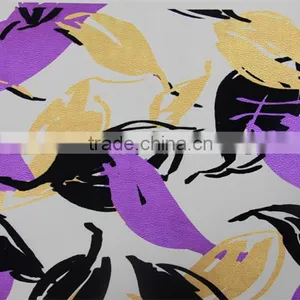 Transfer Flocked PU Synthetic Leather for Sofa and Home Decoration Usage thumbnail-1