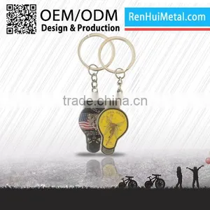 Professional Manufacturers High End Souvenir Metal Dumbbell Key Chain thumbnail-3