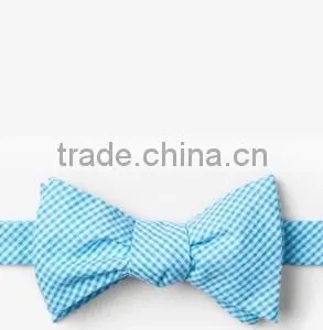 Young Hot Sale Seersucker Striped Bow Ties for Men thumbnail-4