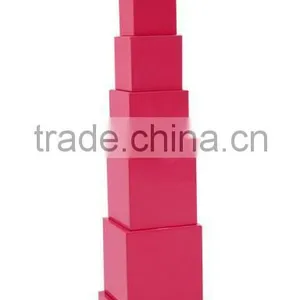 Montessori Pink Tower Wooden Toys Educational Montessori thumbnail-1