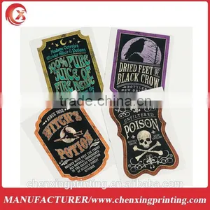 Halloween Party Decoration Supplies Prop Drink Bottle Water Labels Stickers thumbnail-2