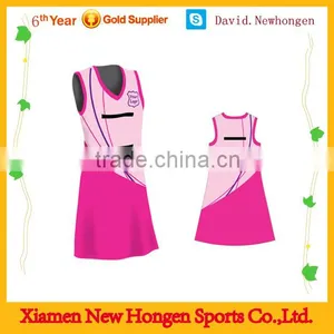 100% Polyster Custom Pink Netball Uniform,sublimation Netball Short Skirt thumbnail-1