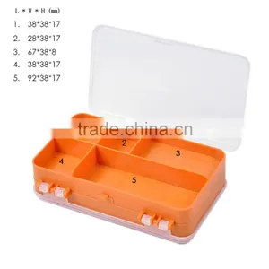 14 * 8.3 * 4.1cm Double Sided Transparent Visible Plastic Fishing Lure Hook Tackle Box 9 Compartments thumbnail-5