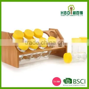 2016 Hot Selling Low Price Glass Spice Jar Set With Rack,spice Storage Jar thumbnail-3
