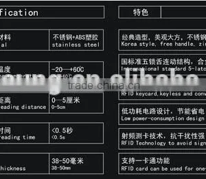 RFID Card Hotel Lock With Pro Usb Card System thumbnail-6
