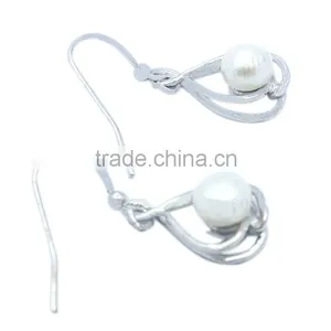 925 Sterling Silver Jewelry Manufacturer Costume Jewelry Pearl Earrings thumbnail-2