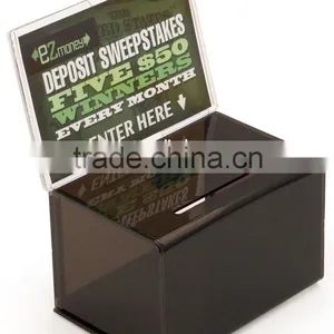 Wholesale Acrylic Donation Collection Boxes thumbnail-2