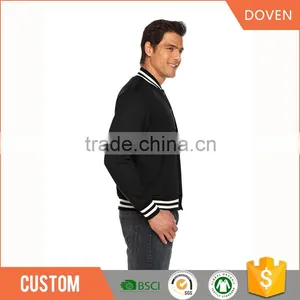 Wholesale Custom Black and White Warm Baseball Jacket thumbnail-2