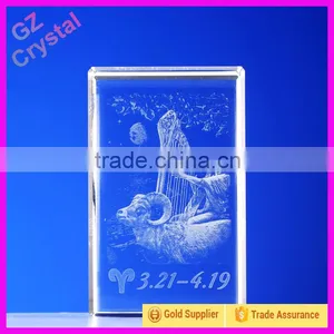 Glass 3d Laser Engraving Cut Christmas Gift Crystal Cube thumbnail-2