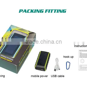 2016 Newest Mobile Power Supply Battery, Waterproof Solar Power Bank Charger With LED Light thumbnail-6