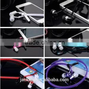New Products 2016 Free Samples Mobile Sport Earphone & Headphone, Zipper Headphone in Ear Earphone for IPhone/for Android Phones thumbnail-1