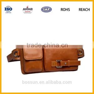China Manufacture Hot Sales Leisure Genuine Leather Waist Bag thumbnail-4