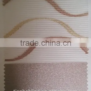 Jacquard Office Window Curtains Valance, Riband Translucent Zebra Blinds thumbnail-3