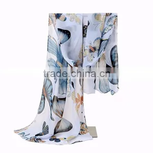 2016 New Fashion Women Lady Winter Classic Butterfly Print Shawls Scarf Scarves Chiffon Soft Long Scarf thumbnail-5