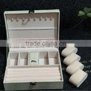 Chinese Factories Wholesale Custom Luxurious Leather Jewelry Box, White Beautiful Watch Box thumbnail-1