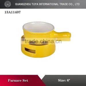 2015 Hot Sale Unique Ceramic Cheese Fondue Set thumbnail-2