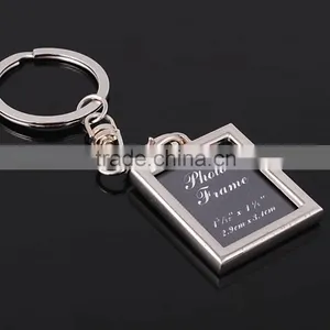 New Heart Creative Different Shape Metal Photo Frame Key Chain Ring Keychainains/Oval Round Metal Key Chains thumbnail-1
