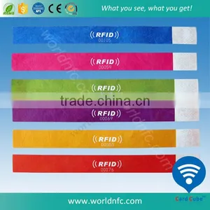 Disposable Paper NTAG213 NFC Wristbands Rfid Bracelet thumbnail-2