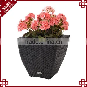 Novelty Plastic Fiber Woven Indoor & Outdoor Flower Pots For Sale thumbnail-1