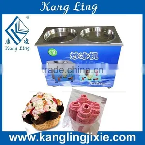LR-A22 Stainless Steel Double Pans Commercial Fry Ice Cream Machine With Best Price thumbnail-1
